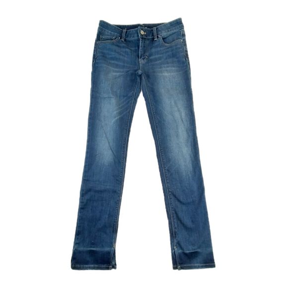 White House Black Market Womens Size 2 R The Slim Dark/Med Wash Blue Jeans - Picture 1 of 9